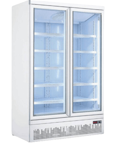 Temperate Thermaster LG-1000GBM I 2 Door Glass Refrigerator I Upright Drink Fridge I Large White