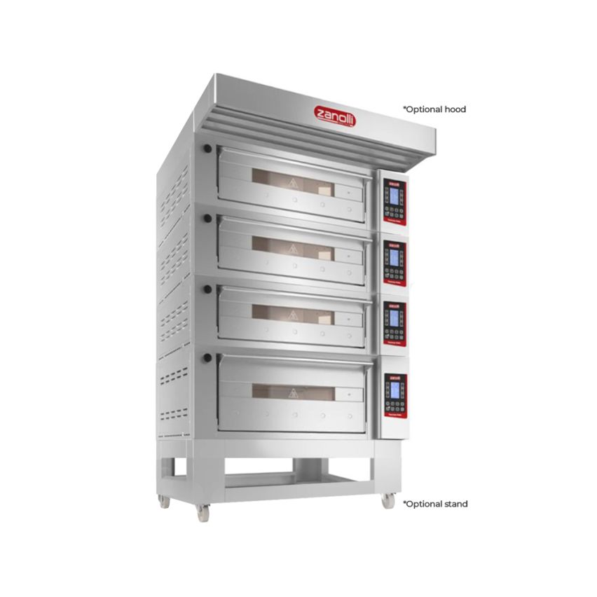 Zanolli I POM2E06A-1+POM2E04A-3 I Zanolli Teorema Polis I Multi-Height Quadtriple I Electric Deck Ovens I Deck Bakery Oven