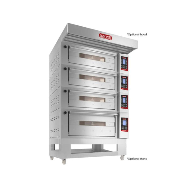 Zanolli I POM2E06A-1+POM2E04A-3 I Zanolli Teorema Polis I Multi-Height Quadtriple I Electric Deck Ovens I Deck Bakery Oven