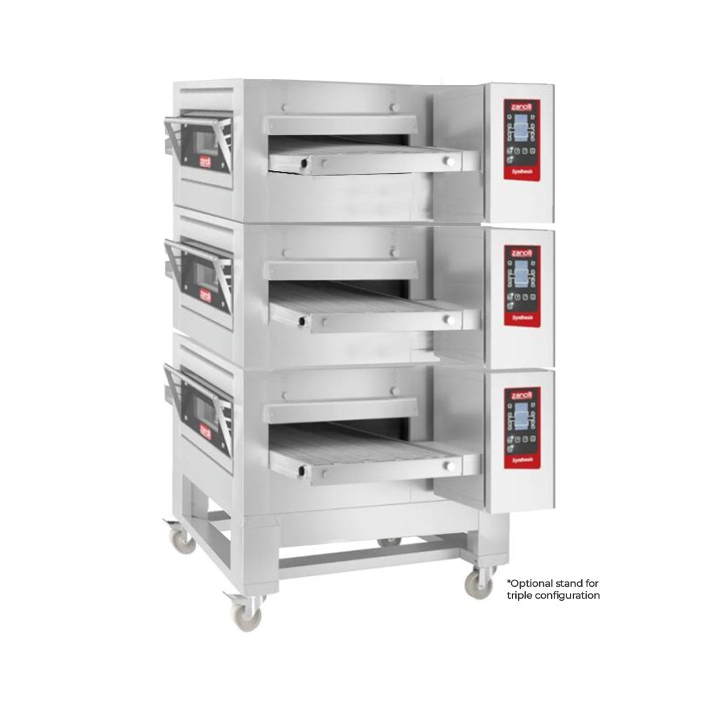 Zanolli 2SV4404C-3 Synthesis 20 Inch Electric Impingment Conveyor Oven Triple Stack Configuration