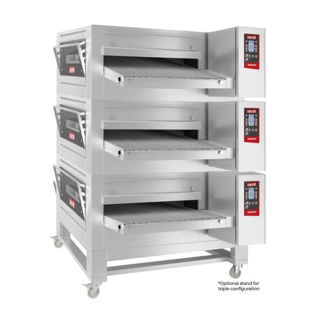 Zanolli 2SV4407B-3 Synthesis 32 Inch Electric Impingment Conveyor Oven Triple Stack Configuration