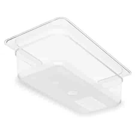 Carlisle 3066107 | StorPlus™ Polycarbonate Food Pan 1/3 Size | 100mm Deep | Clear | 3.6L | Case of 6