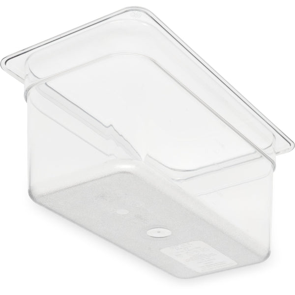 Carlisle 3066207 | StorPlus™ Polycarbonate Food Pan 1/3 Size | 150mm Deep | Clear | 5.3L | Case of 6