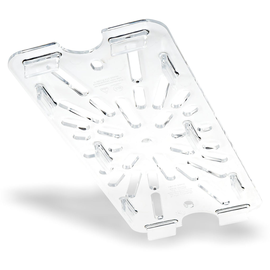 Carlisle 3067007 | StorPlus™ Polycarbonate Food Pan Drain Grate 1/3 Size | 15mm Deep | Clear | Case of 6