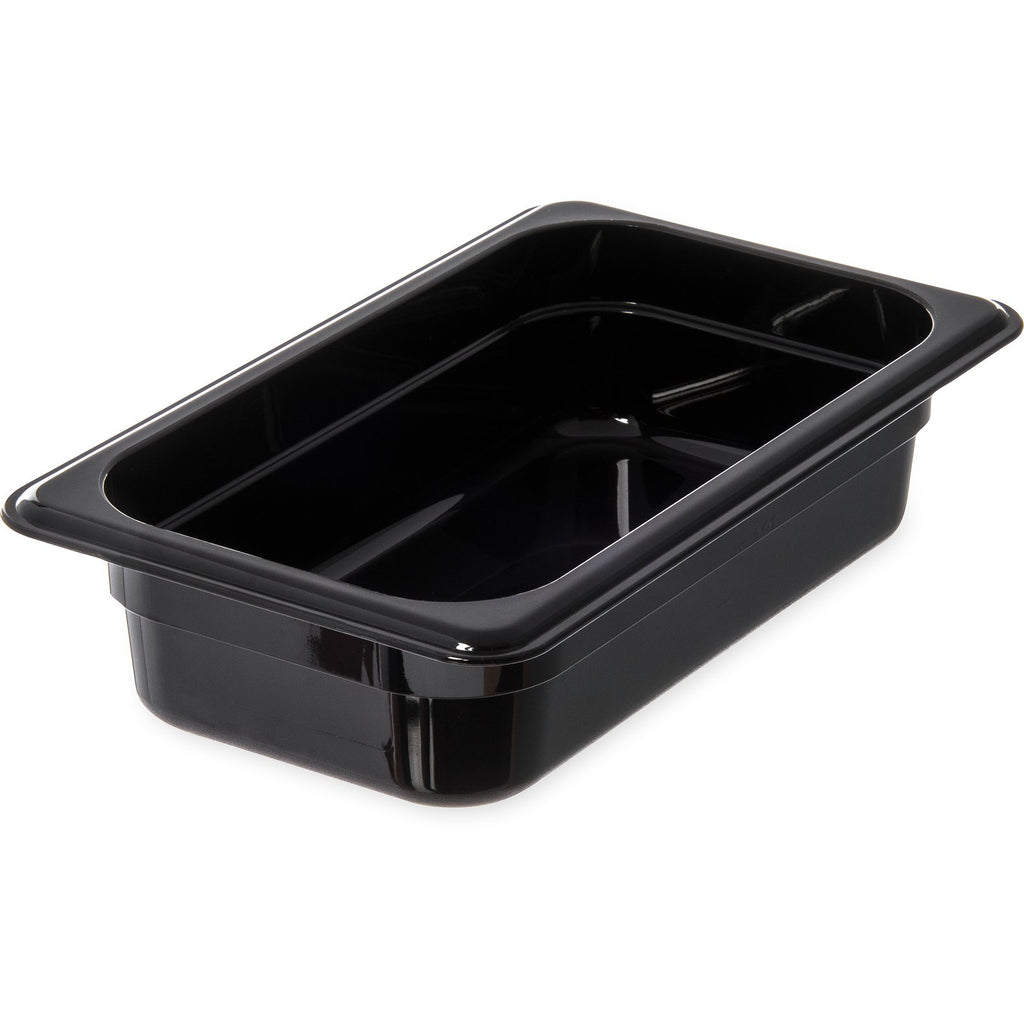 Carlisle 3068003 | StorPlus™ Polycarbonate Food Pan 1/4 Size | 65mm Deep | Black | 1.8L | Case of 6