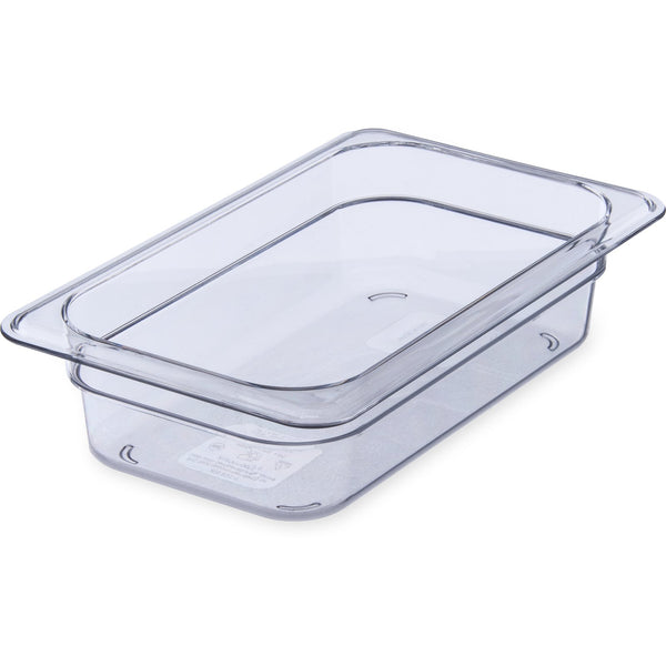 Carlisle 3068007 | StorPlus™ Polycarbonate Food Pan 1/4 Size | 65mm Deep | Clear | 1.8L | Case of 6