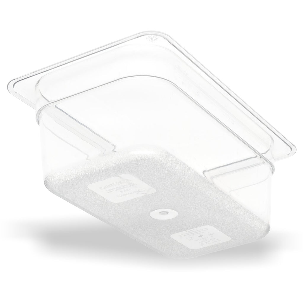 Carlisle 3068107 | StorPlus™ Polycarbonate Food Pan 1/4 Size | 100mm Deep | Clear | 2.7L | Case of 6