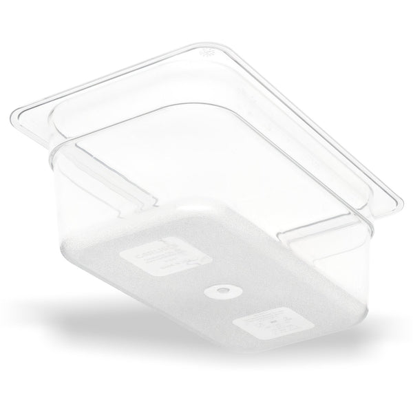 Carlisle 3068107 | StorPlus™ Polycarbonate Food Pan 1/4 Size | 100mm Deep | Clear | 2.7L | Case of 6
