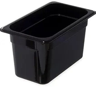 Carlisle 3068203 | StorPlus™ Polycarbonate Food Pan 1/4 Size | 150mm Deep | Black | 4.3L | Case of 6