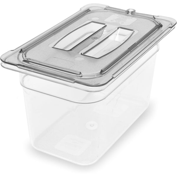 Carlisle 3068207 | StorPlus™ Polycarbonate Food Pan 1/4 Size | 150mm Deep | Clear | 4.3L | Case of 6