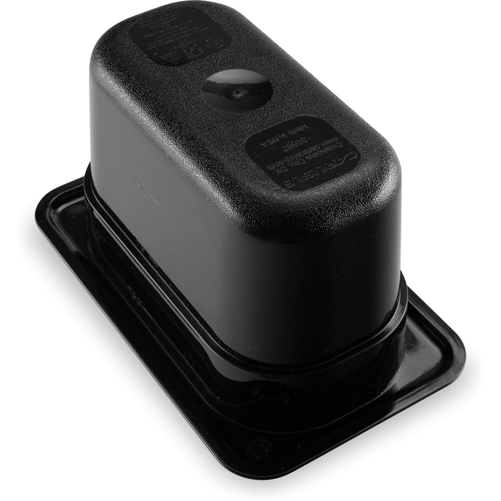 Carlisle 3068703 | StorPlus™ Polycarbonate Food Pan 1/9 Size | 100mm Deep | Black | 1.09L | Case of 6