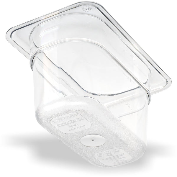 Carlisle 3068707 | StorPlus™ Polycarbonate Food Pan 1/9 Size | 100mm Deep | Clear | 1.09L | Case of 6
