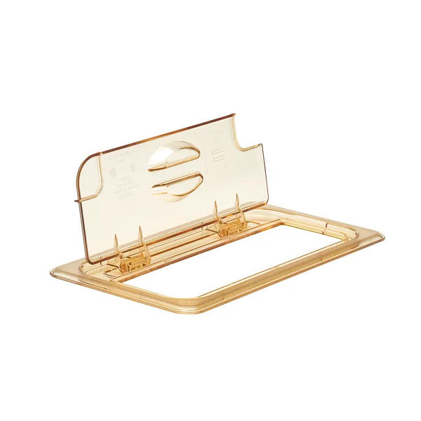 Cambro 30HPLN150 I GN 1/3 High Heat H-Pan Notched FlipLids I Amber I Case of 6