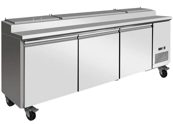 F.E.D TPB2400 I Pizza Prep Bench Fridge I Refrigerated Salad Bar I Salad Bar 998L