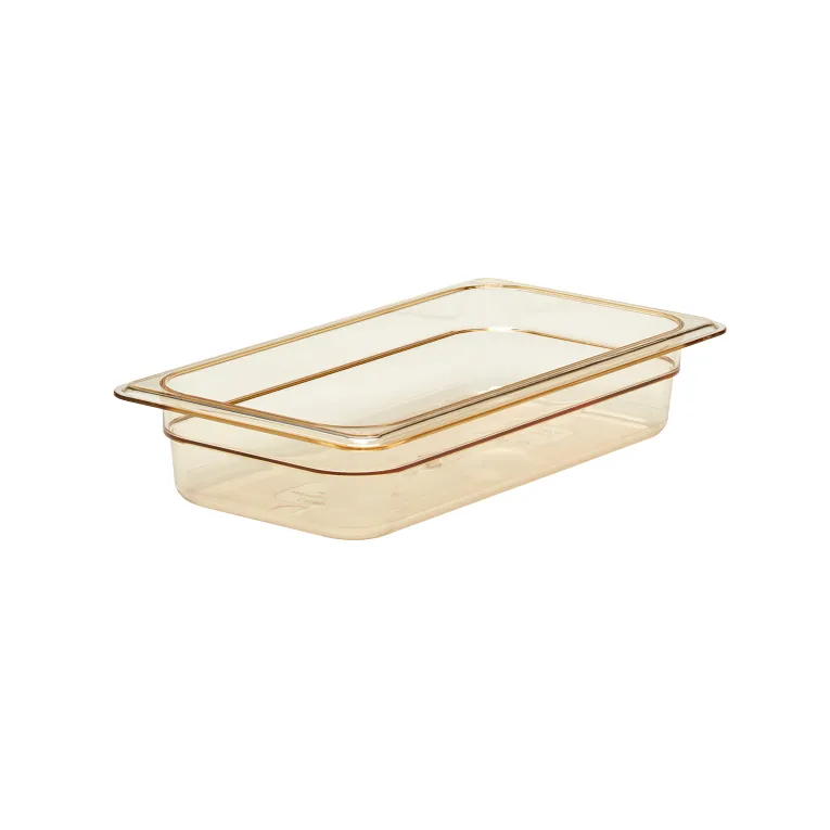Cambro 32HP150 I GN 1/3 H-Pan High Heat Food Pans 65 mm Deep I 2.4L I Amber I Case of 6
