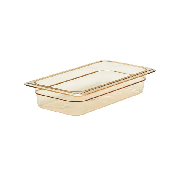 Cambro 32HP150 I GN 1/3 H-Pan High Heat Food Pans 65 mm Deep I 2.4L I Amber I Case of 6