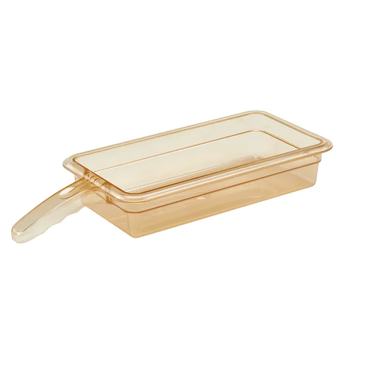 Cambro 32HP1HU150 I GN 1/3 H-Pan™ High Heat Food Pan With Single Handle I Amber I Case of 6