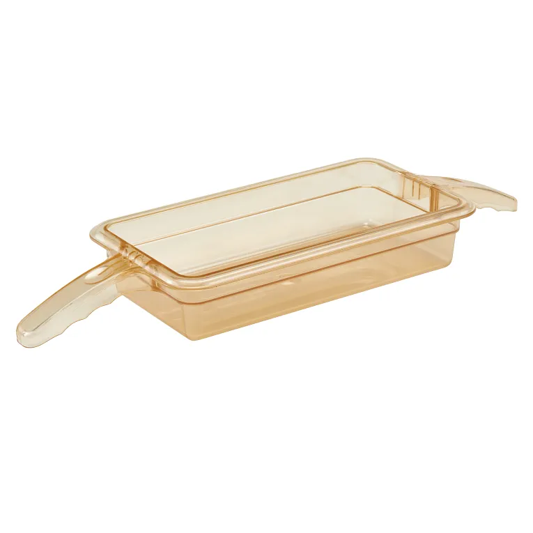 Cambro 32HP2HU150 I GN 1/3 H-Pan™ High Heat Food Pan With Double Handle I Amber I Case of 6