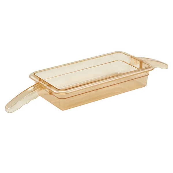 Cambro 32HP2HU150 I GN 1/3 H-Pan™ High Heat Food Pan With Double Handle I Amber I Case of 6