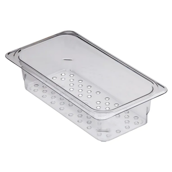 Cambro 33CLRCW I Camwear GN 1/3 Colander Food Pans 76 mm Deep I Clear I Case of 6