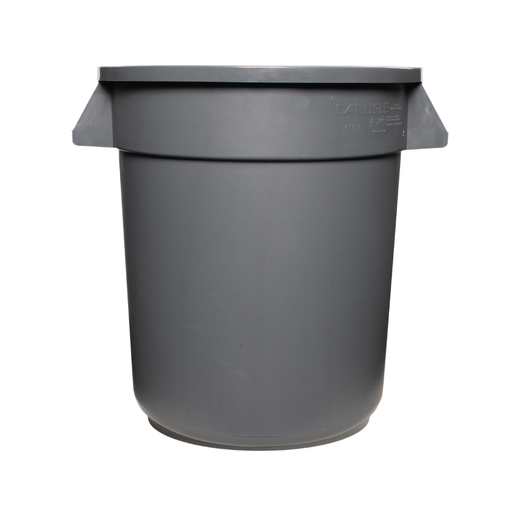 Carlisle 34101023 | Bronco™ Round Waste Bin Trash Container | 37 Litre | Gray | Case of 6