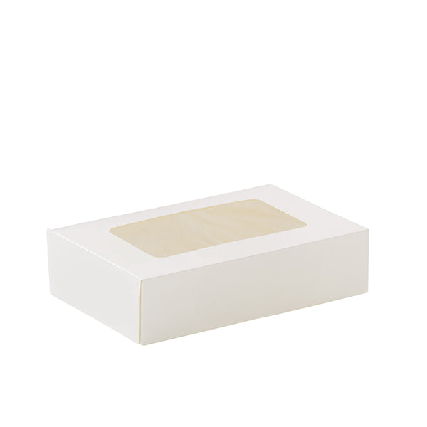 Window Donut Box White 277x183x70mm Detpak