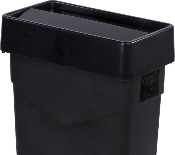 Carlisle 34202403 | Trimline Rectangular Swing Top Waste Container Lid | Black | Case of 4