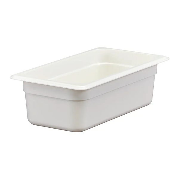 Cambro 34CW148 I Camwear GN 1/3 Food pan 100 mm Deep I 3.6L I White I Case of 6