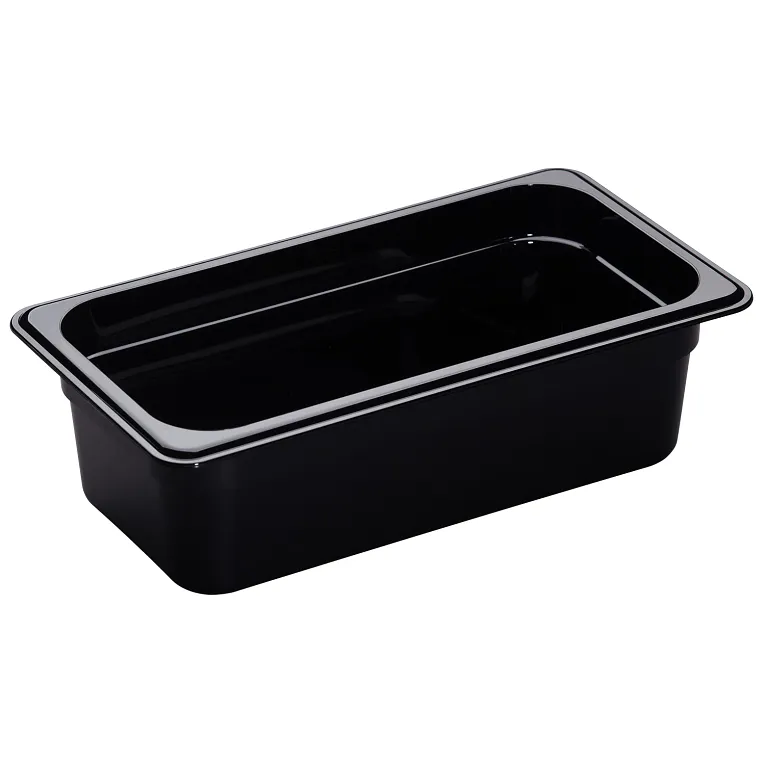 Cambro 34HP110 I GN 1/3 H-Pan High Heat Food Pans 100 mm Deep I 3.6L I Black I Case of 6