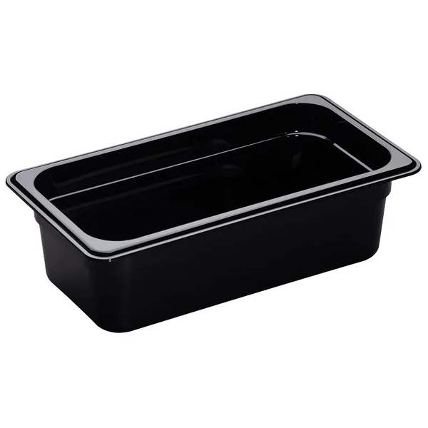 Cambro 34HP110 I GN 1/3 H-Pan High Heat Food Pans 100 mm Deep I 3.6L I Black I Case of 6
