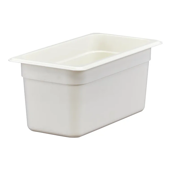 Cambro 36CW148 I Camwear GN 1/3 Food pan 160 mm Deep I 5.3L I White I Case of 6