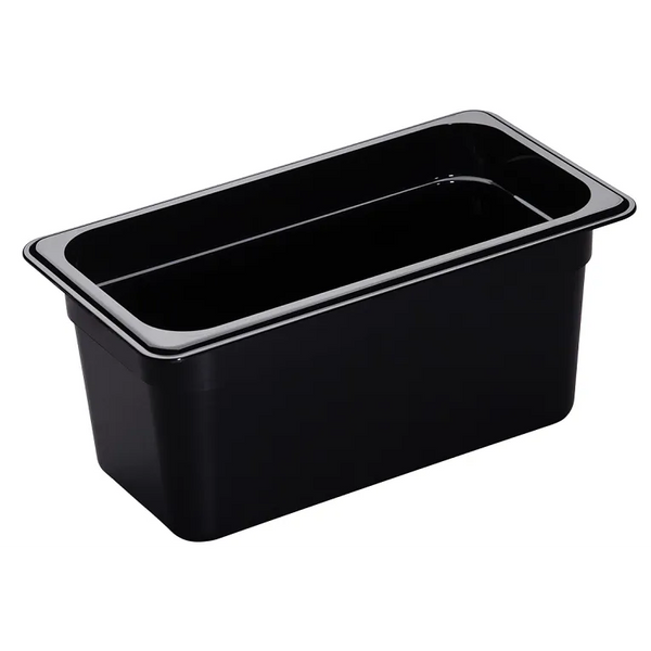 Cambro 36HP110 I GN 1/3 H-Pan High Heat Food Pans 150 mm Deep I 5.3L I Black I Case of 6