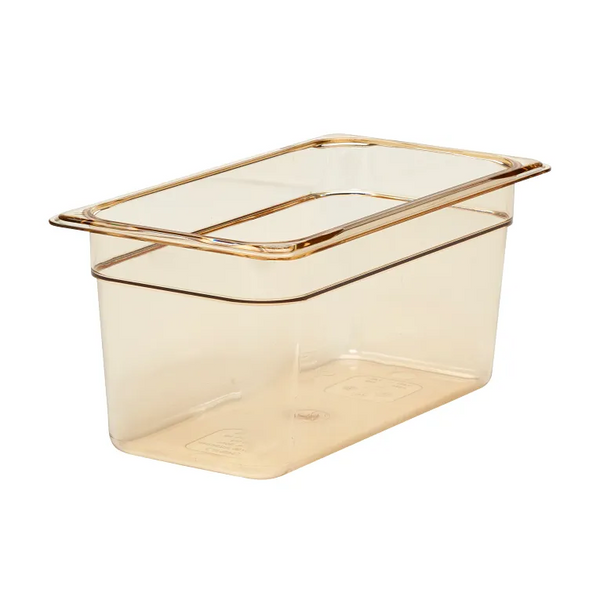 Cambro 36HP150 I GN 1/3 H-Pan High Heat Food Pans 150 mm Deep I 5.3L I Amber I Case of 6