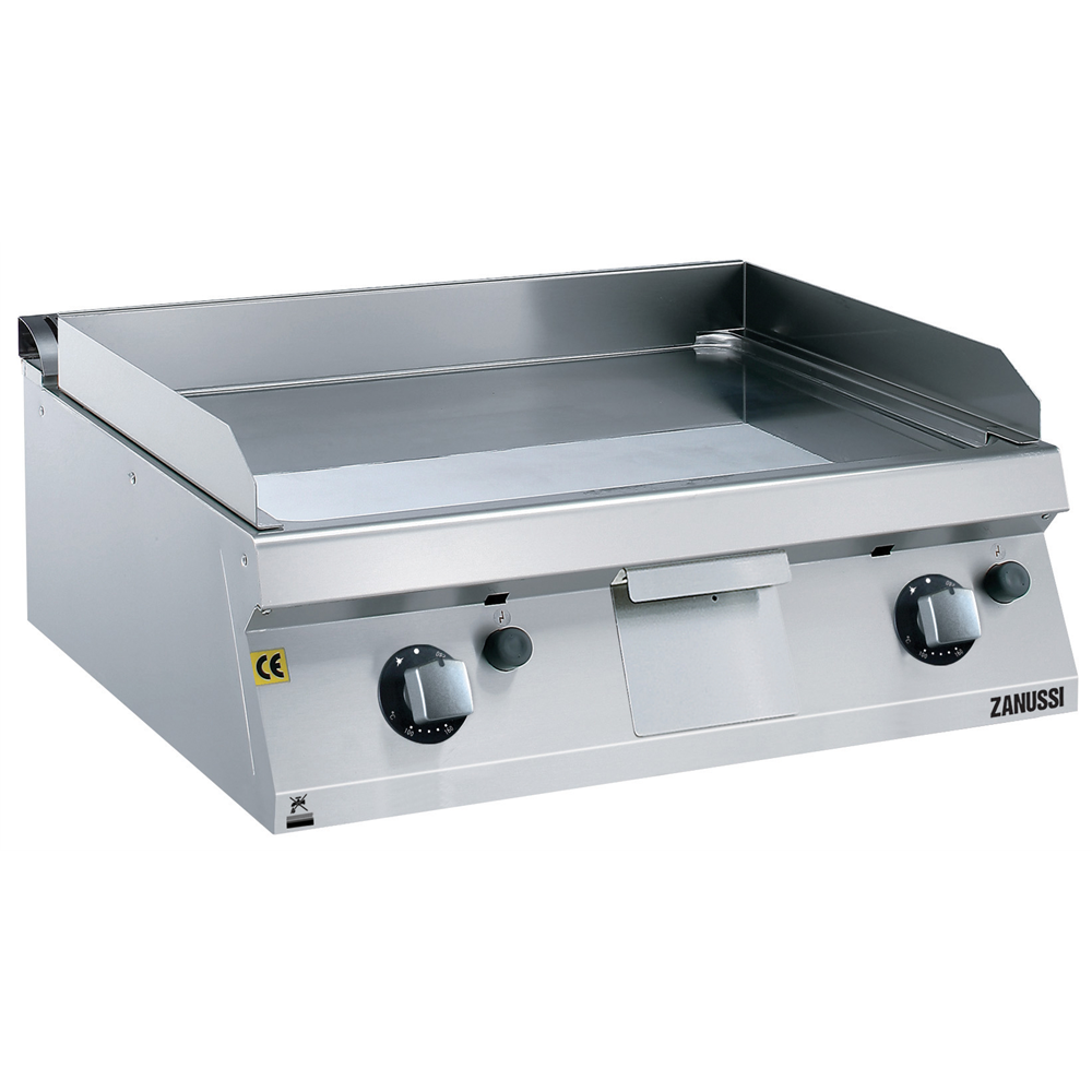 Zanussi 372038 EVO700 Gas 800mm Smooth Polished Chrome Plate Fry Top