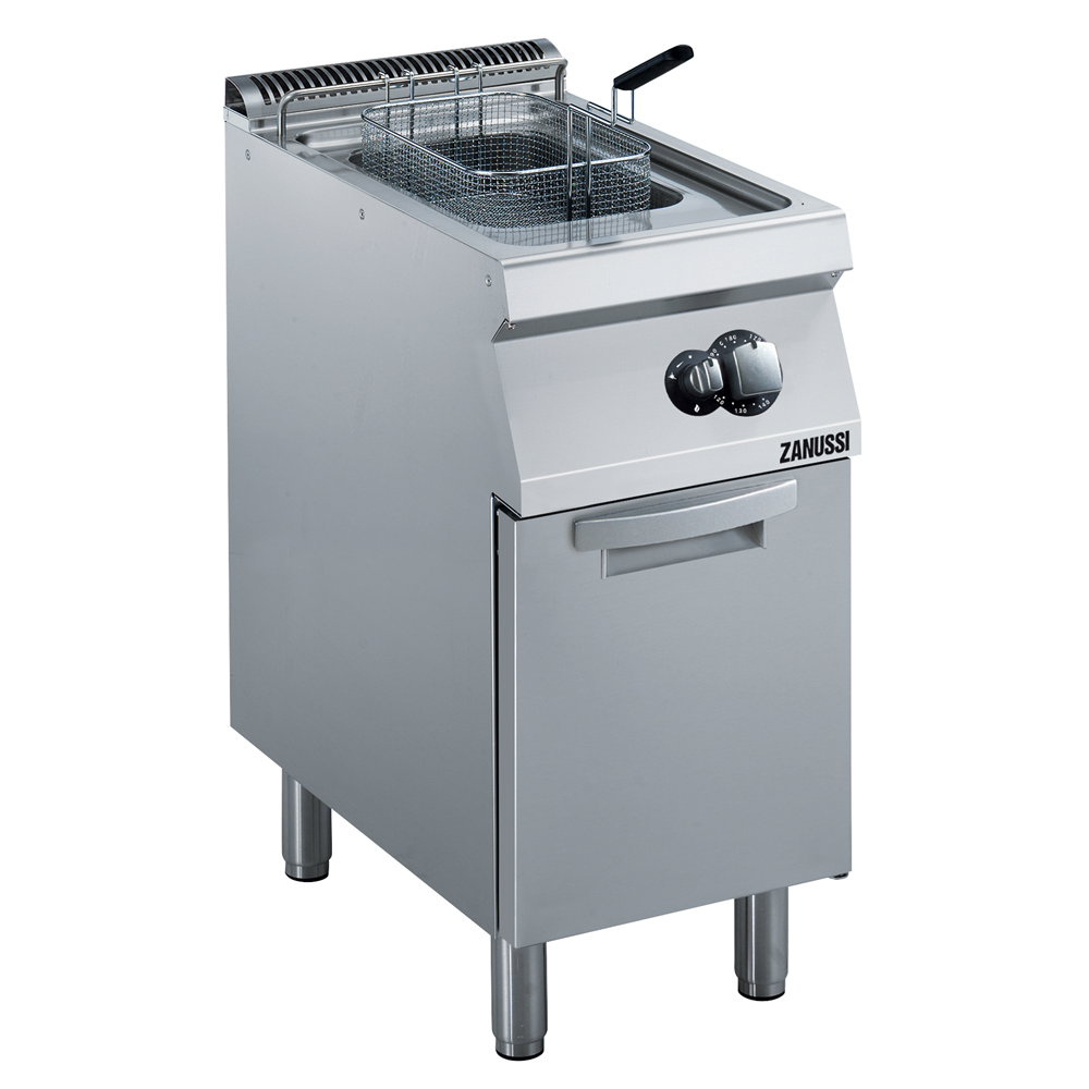 Zanussi 372070 EVO700 Gas 400mm Single Well 15L Freestanding V-Shaped Deep Fryer