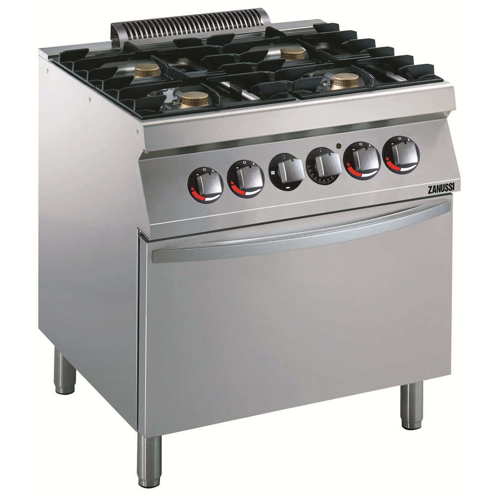 Zanussi 372148 EVO700 Gas 800mm 4 Open Burners with Gas Static Oven