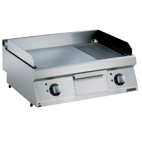 Zanussi 372197 EVO700 Electric 800mm Smooth & Ribbed Polished Chrome Plate Fry Top
