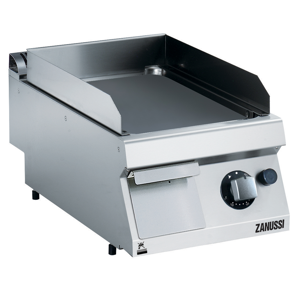 Zanussi 372320 EVO700 Gas 400mm Smooth Brushed Chrome Plate Fry Top