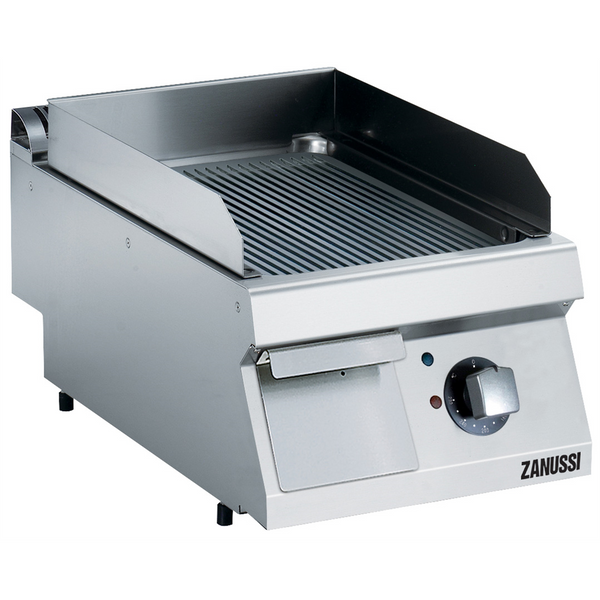 Zanussi 372332 EVO700 Electric 400mm Ribbed Brushed Chrome Plate Fry Top