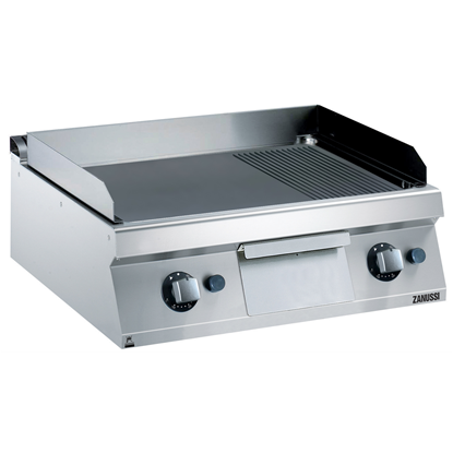 Zanussi 372335 EVO700 Gas 800mm 2/3 Smooth 1/3 Ribbed Brushed Chrome Plate Fry Top