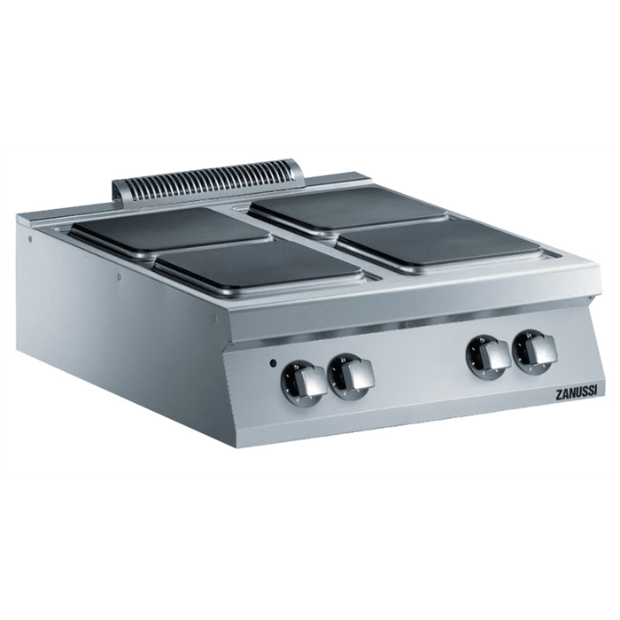 Zanussi 392040 EVO900 Electric 800mm 4 Hot Square Plate Boiling Top