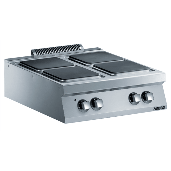 Zanussi 392040 EVO900 Electric 800mm 4 Hot Square Plate Boiling Top