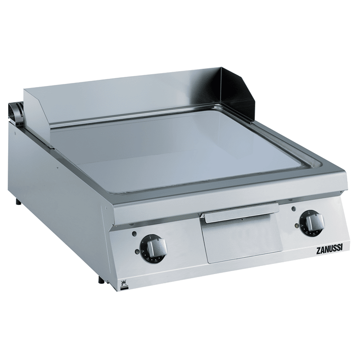 Zanussi 392073 EVO900 Electric 800mm Smooth Polished Chrome Sloped Plate Fry Top
