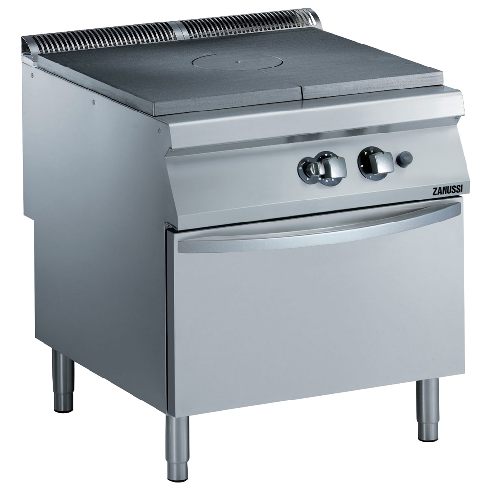 Zanussi 392264 EVO900 Gas 800mm Target/Solid Top on Gas Static Oven