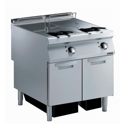 Zanussi 392338 EVO900 Electric 800mm Twin Well 2 x 23L Dual Basket Freestanding V-Shaped Deep Fryer