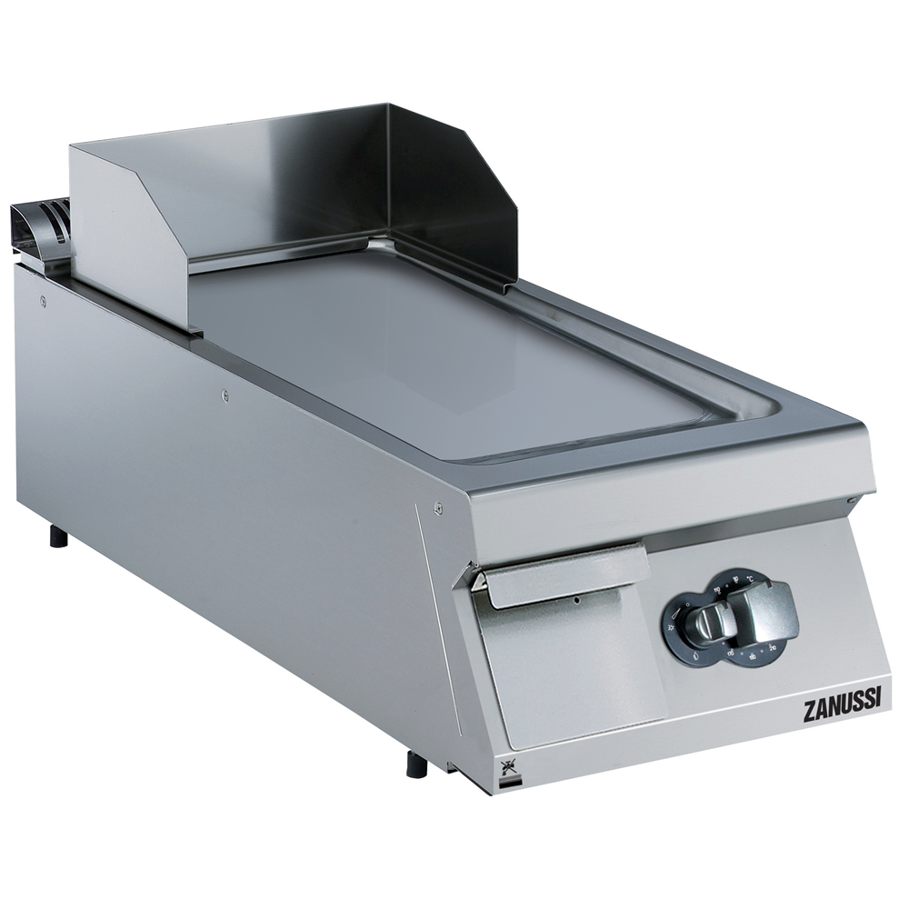 Zanussi 392402 EVO900 Gas 400mm Smooth Brushed Chrome Horizontal Plate Fry Top