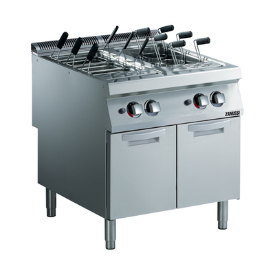 Zanussi 392411 EVO900 Gas 800mm Twin Well 2 x 40L Freestanding Pasta Cooker