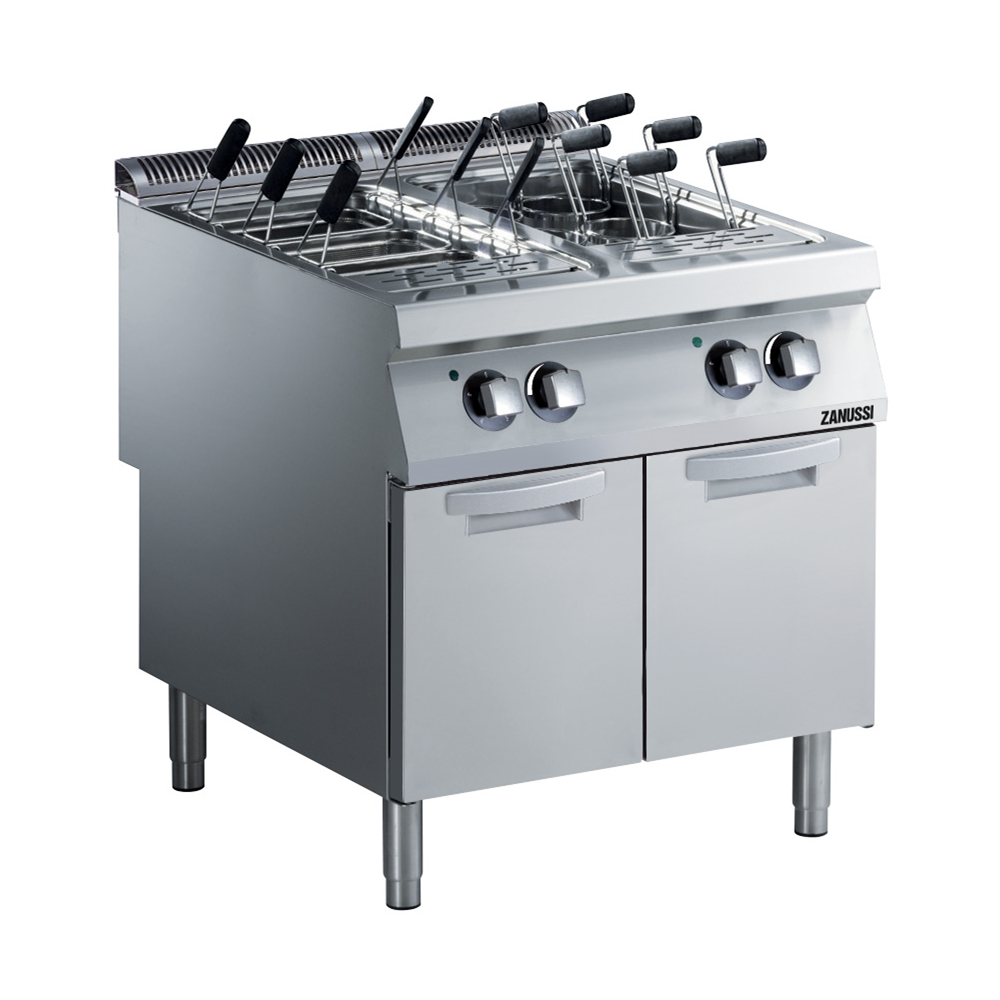Zanussi 392413 EVO900 Electric 800mm Twin Well 2 x 40L Freestanding Pasta Cooker