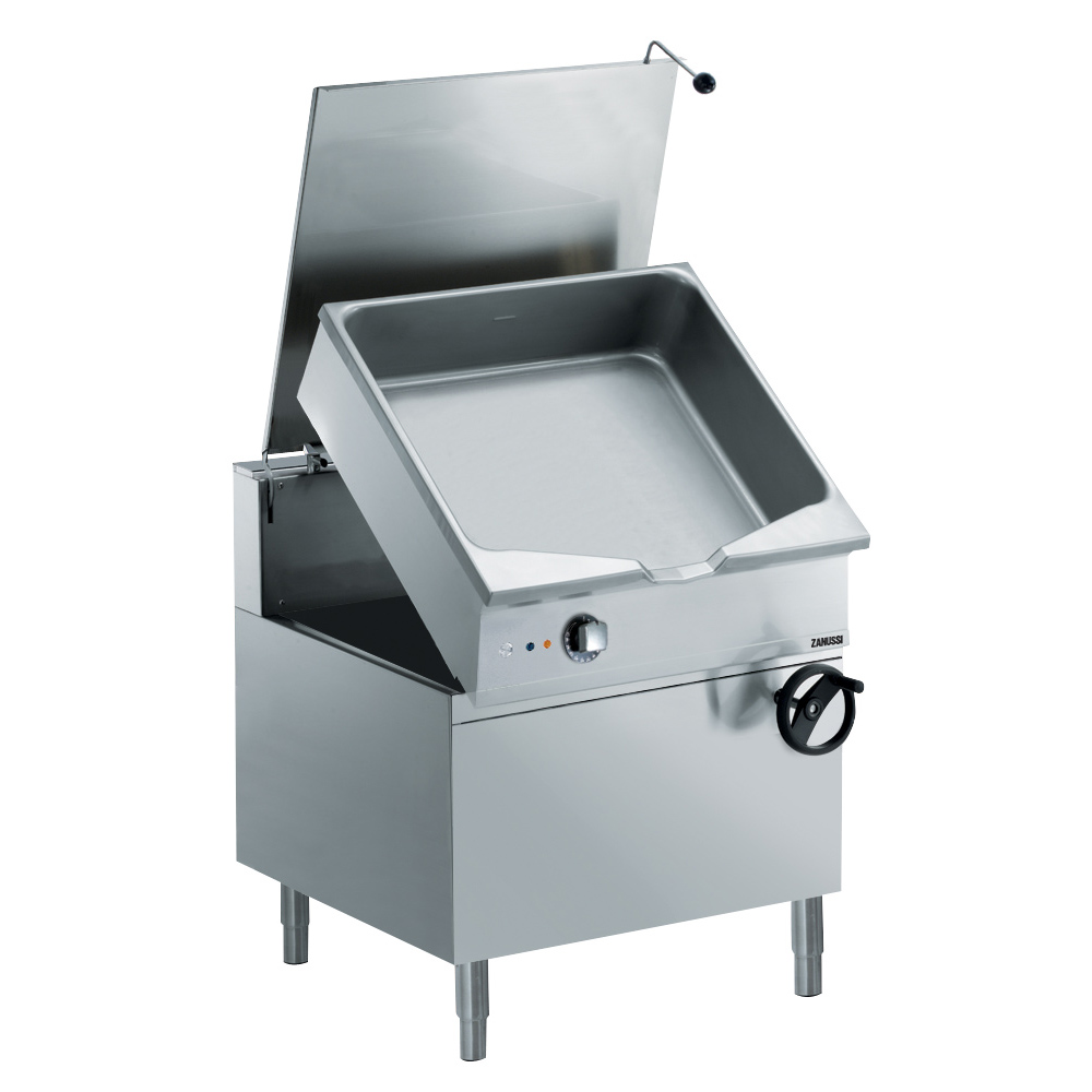 Zanussi 392416 EVO900 Electric 800mm 80L Manual Tilting Bratt Pan with Duomat Bottom