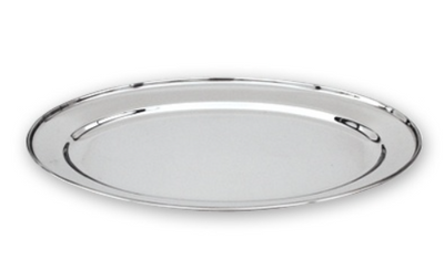 3Inox 295310 I Serving Tray I Oval Platter I Oval Serving Platter I S/S 650x455mm